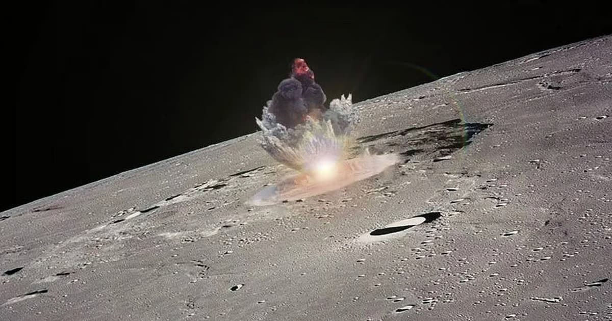 Purported Image Of SpaceX Rocket Fragments Crashing On Moon